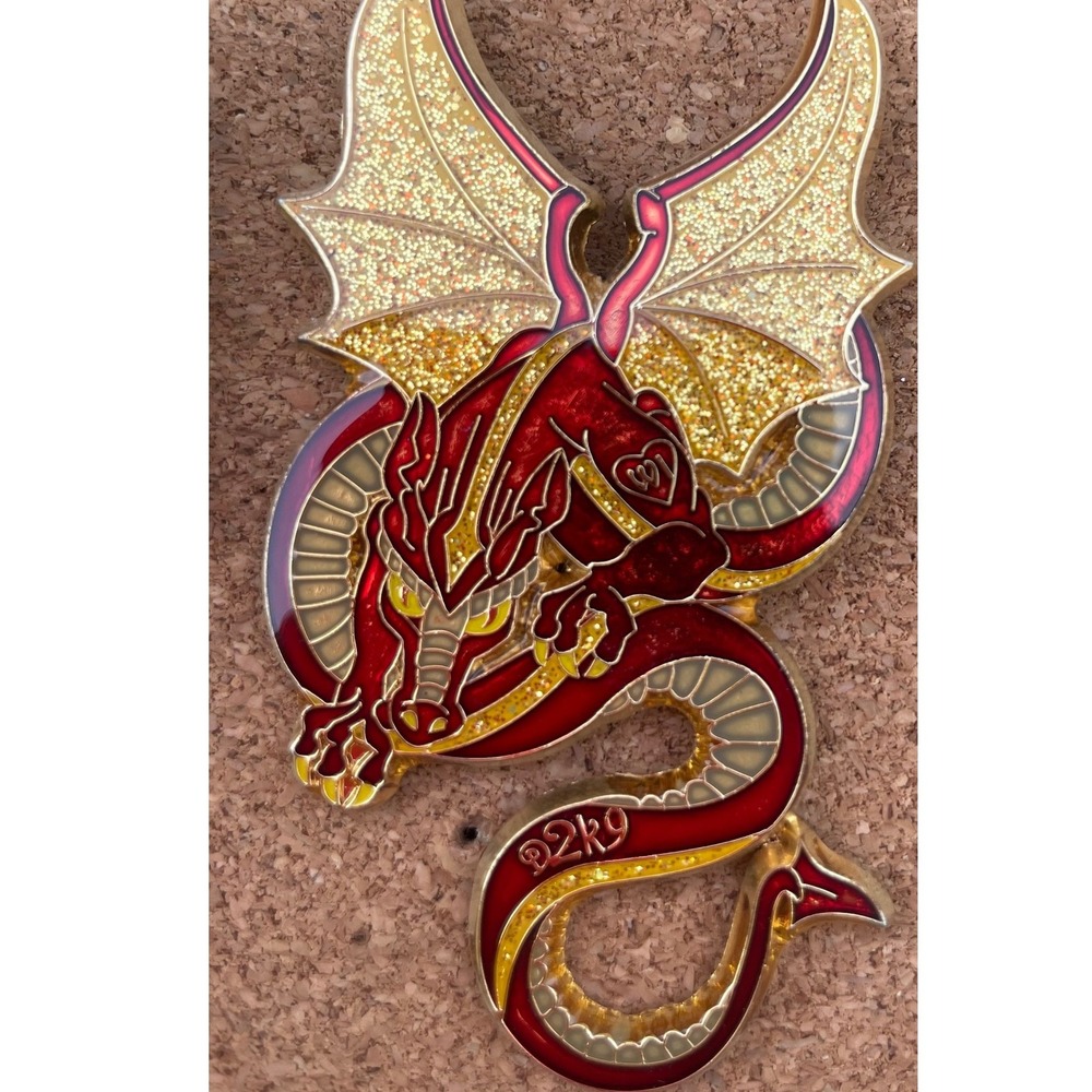 Destination Imagination Dragon Enamel Pin Set Multicolor Glitter 4 Piece View 3